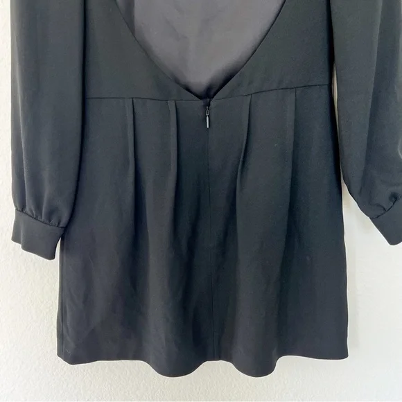 NWT YSL Saint Laurent Open Back Long Sleeve Mini Dress